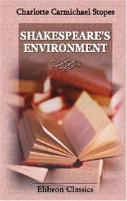 Cover of: Shakespeare\'s Environment