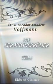 Cover of: Die Serapionsbrüder: Erster Teil