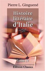 Cover of: Histoire littéraire d\'Italie: Tome 4