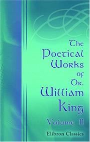 Cover of: The Poetical Works of Dr. William King: Volume 2