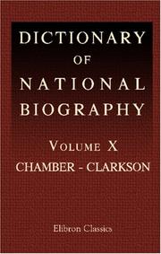 Cover of: Dictionary of National Biography by Unknown