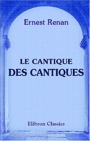 Cover of: Le Cantique des Cantiques