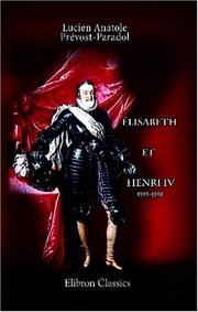 Cover of: Élisabeth et Henri IV. 1595-1598