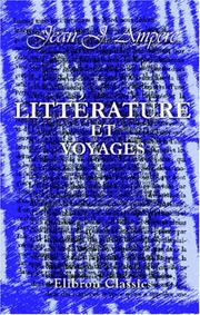 Cover of: Littérature et voyages. Allemagne et Scandinavie