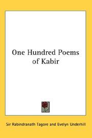 Cover of: One Hundred Poems of Kabir by Rabindranath Tagore