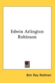 Cover of: Edwin Arlington Robinson