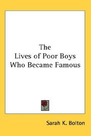 Cover of: The Lives of Poor Boys Who Became Famous