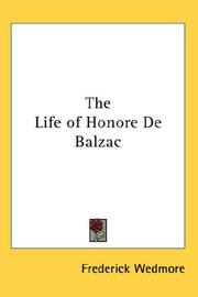 Cover of: The Life of Honore De Balzac