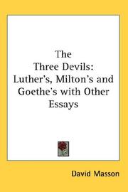 The three devils by David Masson
