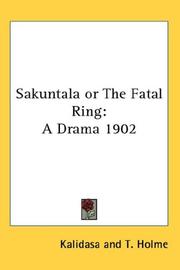 Cover of: Sakuntala or The Fatal Ring by Kālidāsa