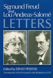 Cover of: Sigmund Freud and Lou Andreas-Salomé, letters by Sigmund Freud