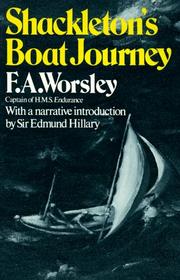 Cover of: Shackleton's Boat Journey by Frank Arthur Worsley