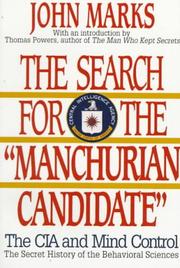Cover of: The search for the "Manchurian candidate"