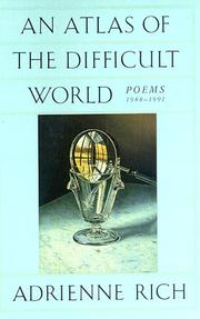 Cover of: An atlas of the difficult world: poems, 1988-1991