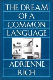 Cover of: The Dream of a Common Language: Poems, 1974-1977