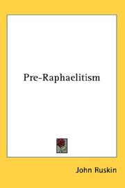 Cover of: Pre-Raphaelitism