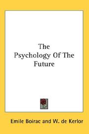 The psychology of the future by Émile Boirac