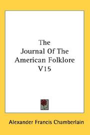Cover of: The Journal Of The American Folklore V15