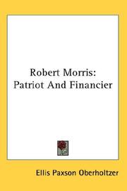 Cover of: Robert Morris: Patriot And Financier