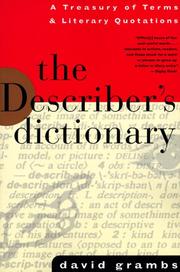 Cover of: The Describer's Dictionary: A Treasury of Terms and Literary Quotations