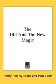 Cover of: The Old And The New Magic