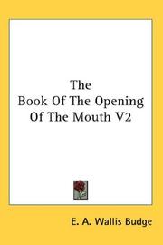 Cover of: The Book Of The Opening Of The Mouth V2