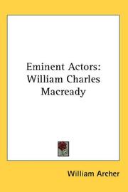 Cover of: Eminent Actors by William Archer
