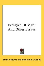 Cover of: Pedigree Of Man | Ernst Haeckel