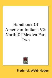 Cover of: Handbook Of American Indians V2: North Of Mexico Part Two