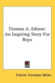 Cover of: Thomas A. Edison: An Inspiring Story For Boys