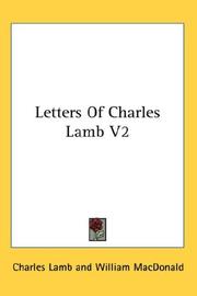 Cover of: Letters Of Charles Lamb V2