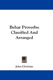 Behar proverbs by John Christian