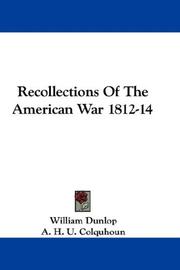 Cover of: Recollections Of The American War 1812-14