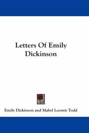 Cover of: Letters Of Emily Dickinson by Emily Dickinson