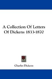 Book: A Collection Of Letters Of Dickens 1833-1870 By Charles Dickens