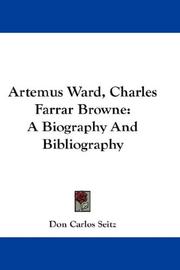 Artemus Ward (Charles Farrar Browne) by Don Carlos Seitz