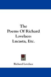 Cover of: The Poems Of Richard Lovelace | Richard Lovelace