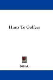 Hints To Golfers PDF