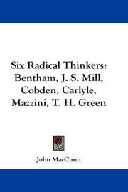 Six radical thinkers by John MacCunn