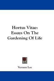 Hortus vitae by Vernon Lee