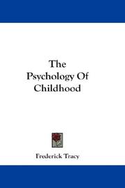 Cover of: The psychology of childhood