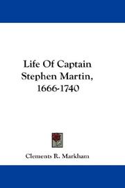 Cover of: Life Of Captain Stephen Martin, 1666-1740