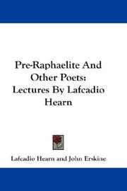 Cover of: Pre-Raphaelite And Other Poets by Lafcadio Hearn