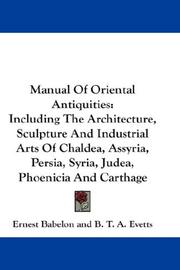 Cover of: Manual of oriental antiquities
