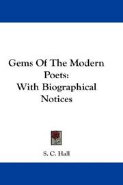 Cover of: Gems Of The Modern Poets: With Biographical Notices