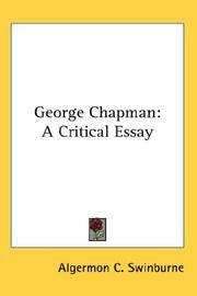 George Chapman by Algernon Charles Swinburne