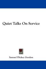 Cover of: Quiet Talks On Service