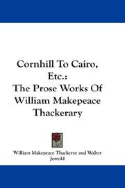 Cornhill To Cairo, Etc by William Makepeace Thackeray