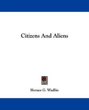 Cover of: Citizens And Aliens