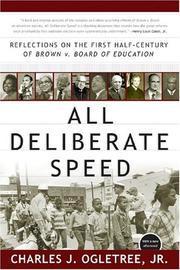 All Deliberate Speed by Charles J. Ogletree